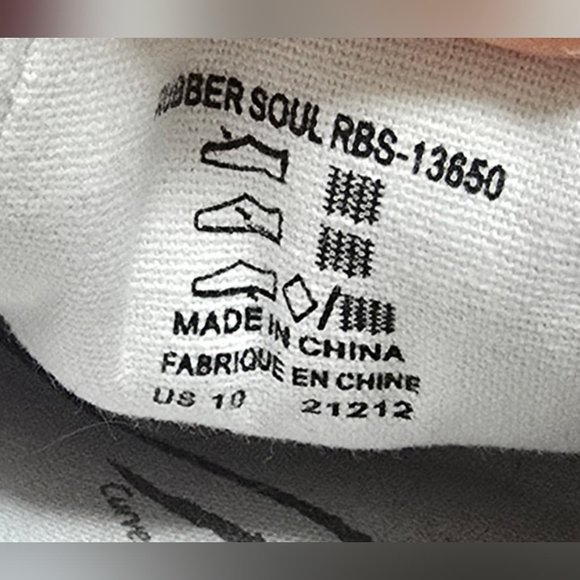 SOLD Taos Rubber Soul slip-on Canvas Black sneakers womens size 10 - Picture 10 of 12